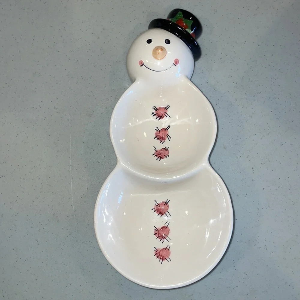 N/A snowman dishes